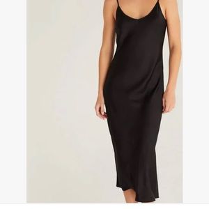 Z supply slip midi silk dress